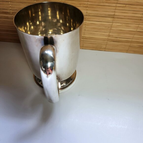 Beer Stein Vintage Pint Silver Plate Antique Elkington Plate Cricket 1915 - Picture 5 of 8